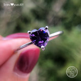Shipei Created Moissanite Heart Ring for Women Fine Jewelry 100% 925 Sterling Silver Love Heart Ring Anniversary Valentines Gift