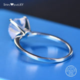 Shipei Created Moissanite Heart Ring for Women Fine Jewelry 100% 925 Sterling Silver Love Heart Ring Anniversary Valentines Gift