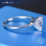 Shipei Created Moissanite Heart Ring for Women Fine Jewelry 100% 925 Sterling Silver Love Heart Ring Anniversary Valentines Gift
