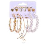 Women's Earrings Set Tassel Pearl Earrings For Women Bohemian Fashion Jewelry 2020 Geometric kolczyki Hoop Earings