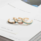 Modyle Vintage Clip on Earrings Crystal Ear Cuff Non Pierced Earrings Nose Ring New Fashion Women Earrings punk rock earcuff
