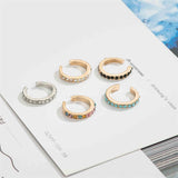 Modyle Vintage Clip on Earrings Crystal Ear Cuff Non Pierced Earrings Nose Ring New Fashion Women Earrings punk rock earcuff