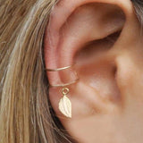 Yobest 5Pcs/Set 2019 fashion Ear Cuffs Gold Leaf Ear Cuff Clip Earrings for women Climbers No Piercing Fake Cartilage Earring