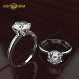 Jewepisode Classic 8MM lab Moissanite Diamond Wedding Engagement Rings for Women 100% Real 925 Sterling Silver Ring Fine Jewelry
