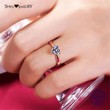 Shipei Created Moissanite Heart Ring for Women Fine Jewelry 100% 925 Sterling Silver Love Heart Ring Anniversary Valentines Gift
