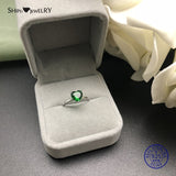 Shipei Created Moissanite Heart Ring for Women Fine Jewelry 100% 925 Sterling Silver Love Heart Ring Anniversary Valentines Gift