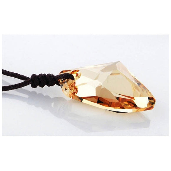 Fashion Man Women Artificial Crystal Fiamond Pendant Adjustable Rope Necklace Jewelry Colorful Mineral Healing Sample Reiki Gift