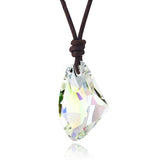 Fashion Man Women Artificial Crystal Fiamond Pendant Adjustable Rope Necklace Jewelry Colorful Mineral Healing Sample Reiki Gift