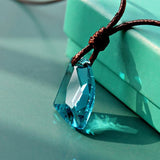 Fashion Man Women Artificial Crystal Fiamond Pendant Adjustable Rope Necklace Jewelry Colorful Mineral Healing Sample Reiki Gift