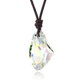 Fashion Man Women Artificial Crystal Fiamond Pendant Adjustable Rope Necklace Jewelry Colorful Mineral Healing Sample Reiki Gift
